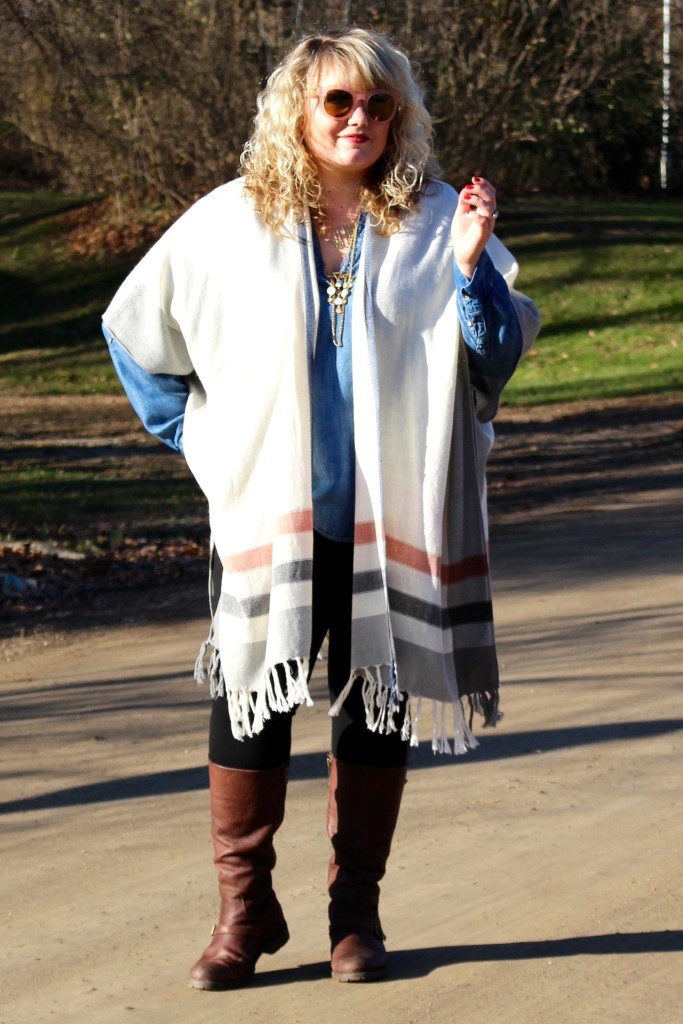 Curls and Contours, Plus Size Poncho