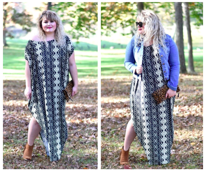 SWAK Designs is a size inclusive brand that specializes in comfy chic dresses. Their fall designs feature colorful floral patterns and fun tribal print