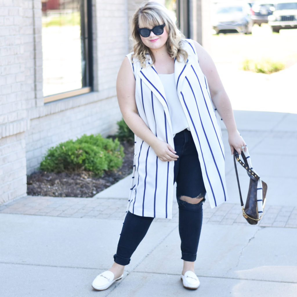 Summer Fun with Simply Be. Sharing an easy transitional look for summer with Simply Be. This vest looks great with jeans and a tee or at the office! 