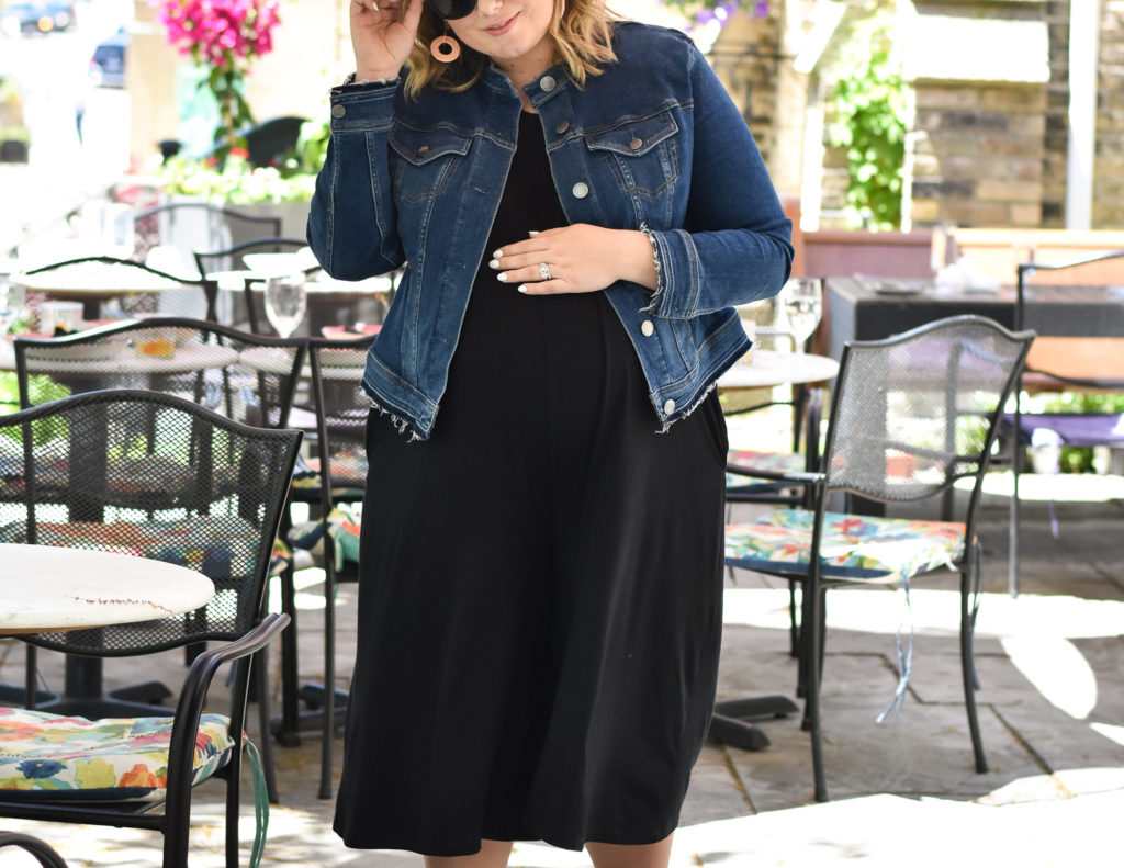 Catherines Plus Size: Styling Over The Bump. Sharing how I styled three looks from Catherines over my 8 month pregnant bump. 