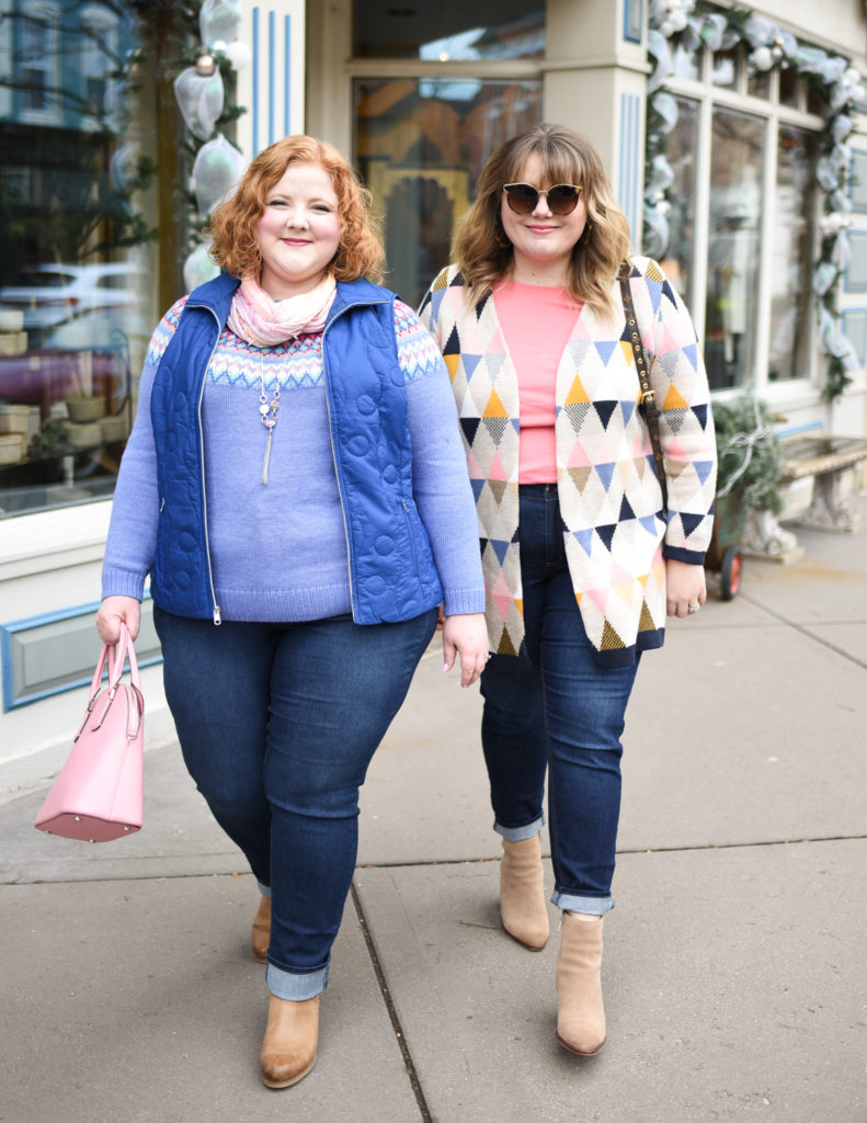 Christopher and Banks Winter Fashion Edit. Styling bright and cozy winter knits from Christopher and Banks for a Spring leaning plus size outfit! 