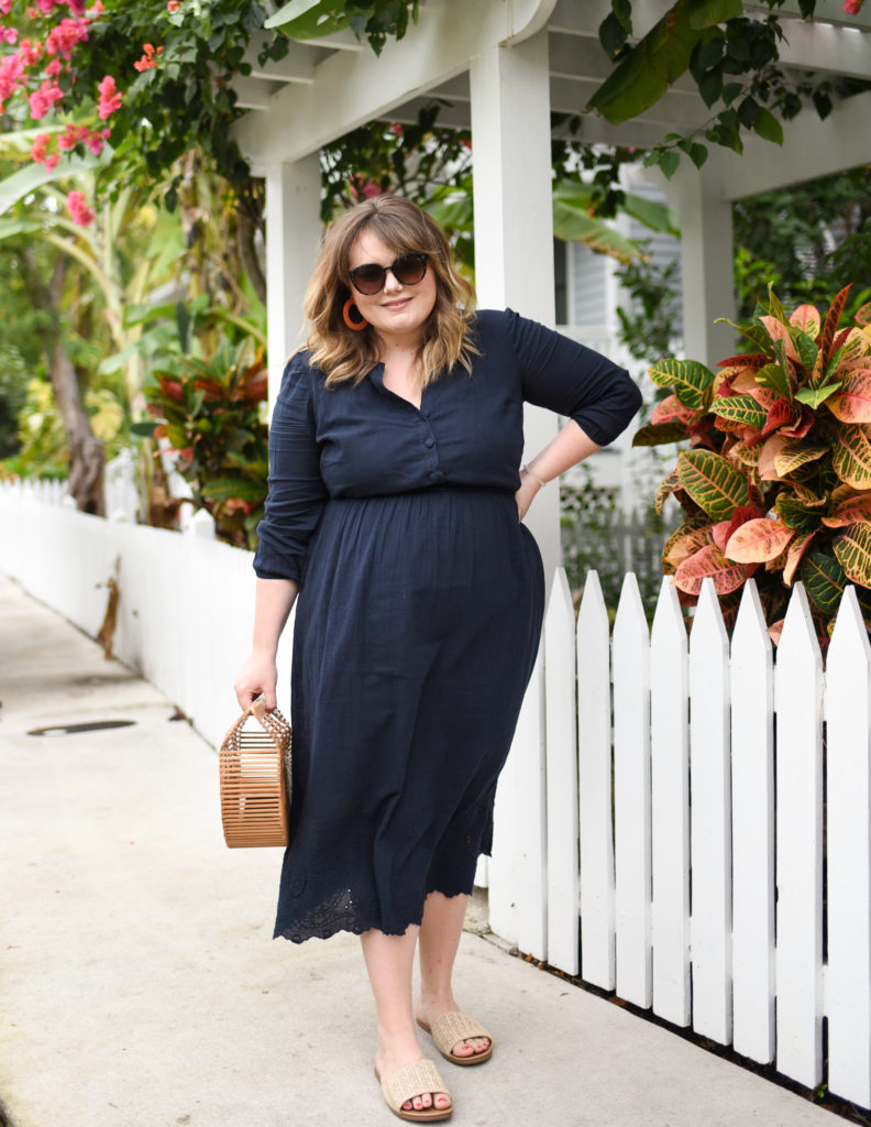 Vacation Style With Lane Bryant. Sharing three vacation or spring ready outfits by plus size retailer Lane Bryant, each look is styled in shades of blue.