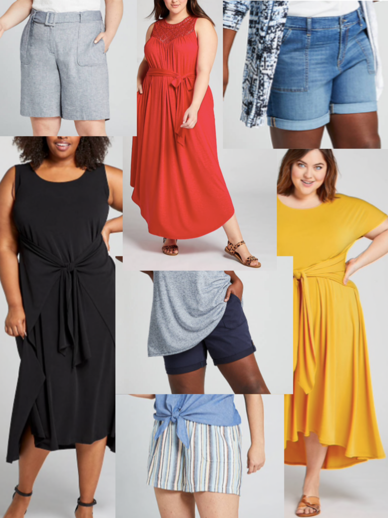 Lane Bryant Summer Shorts and Knit Dresses. Sharing how I am styling shorts and comfortable dresses this summer with Lane Bryant. 