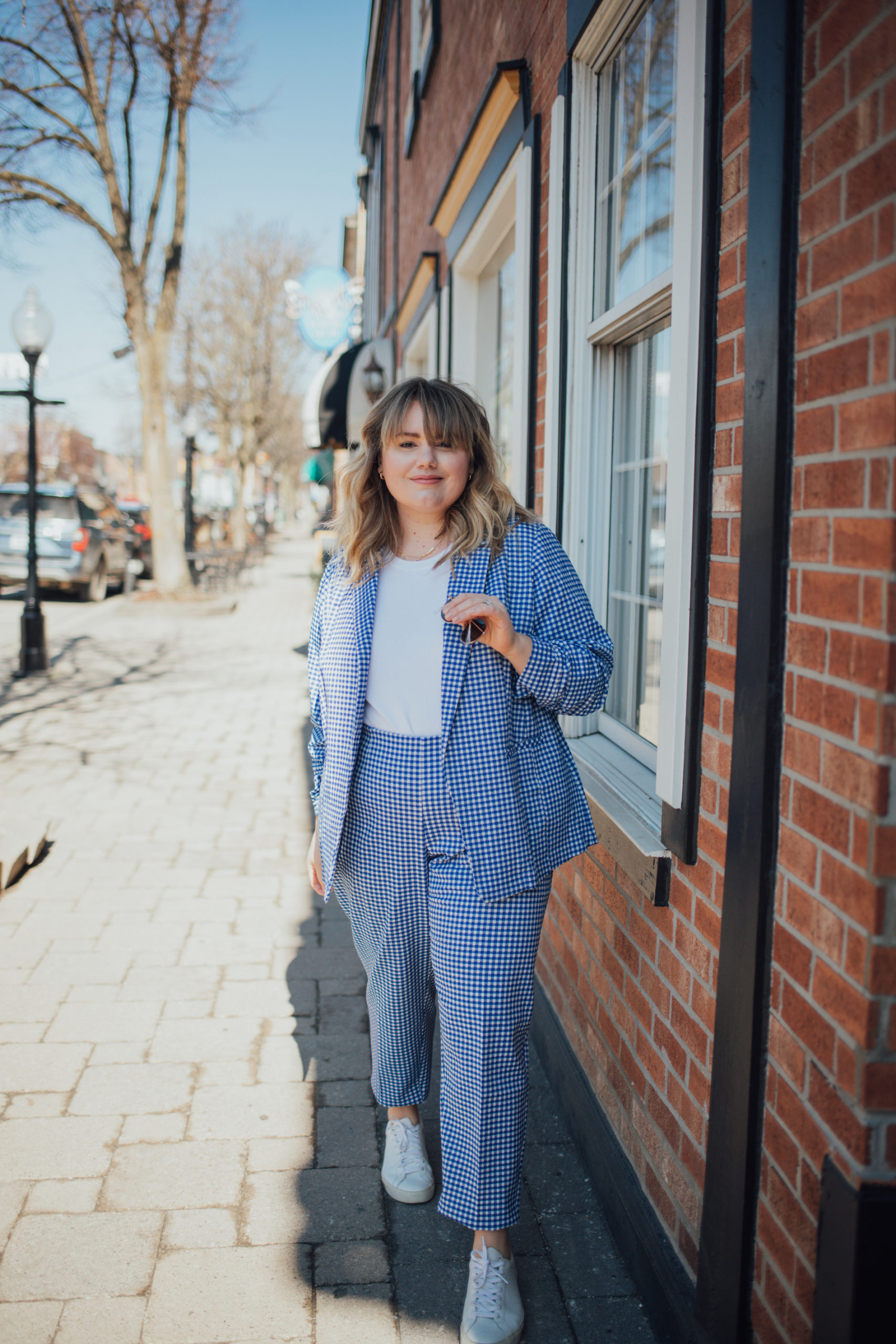 Gingham Suit For Spring. Sharing a fabulous spring ready look from Cato! Wear this chic suit out for everything from coffee to the office.  