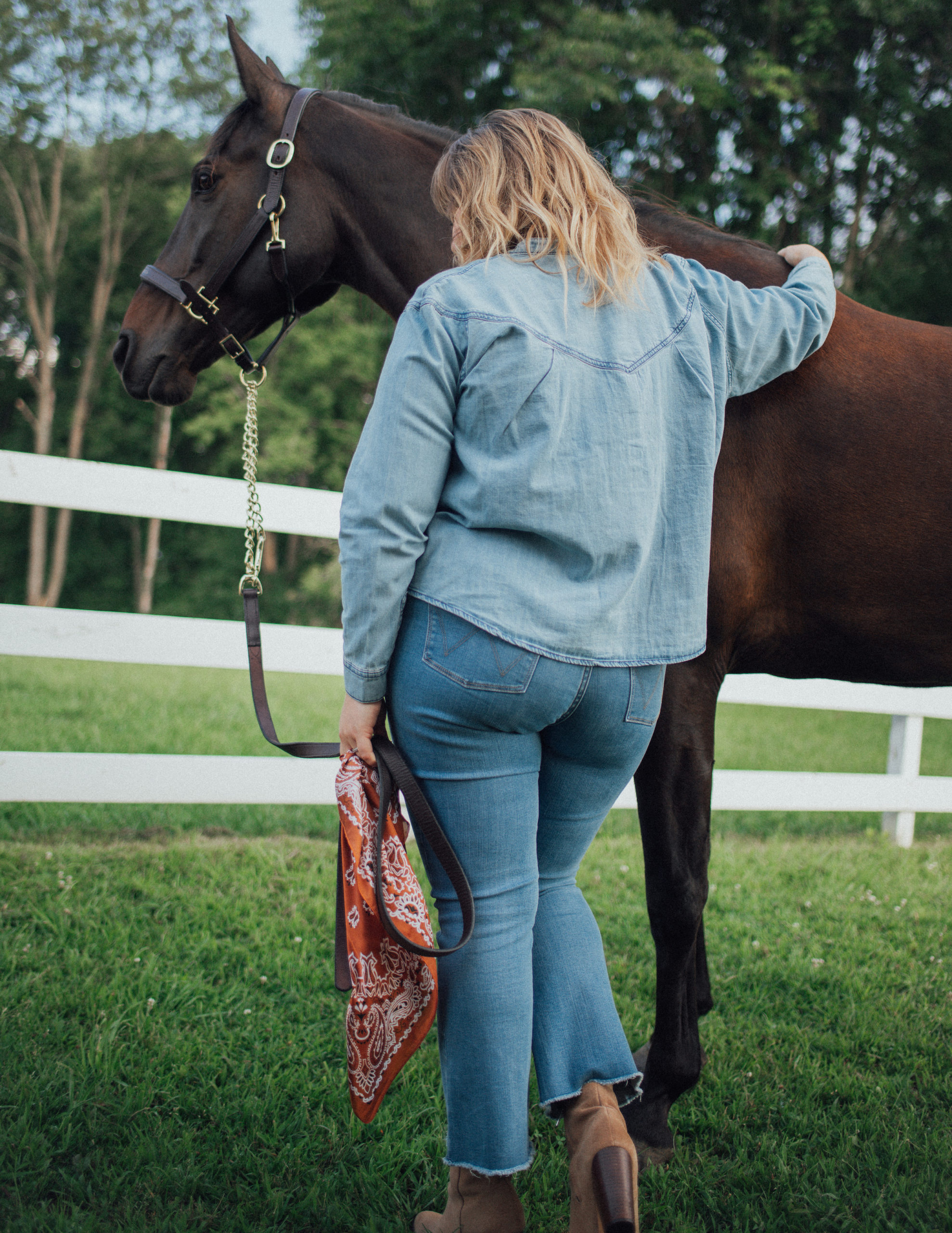 Plus size denim by Wrangler part of the new lady Wrangler collection! Sharing some special photos of my horses and some FAB jeans! 