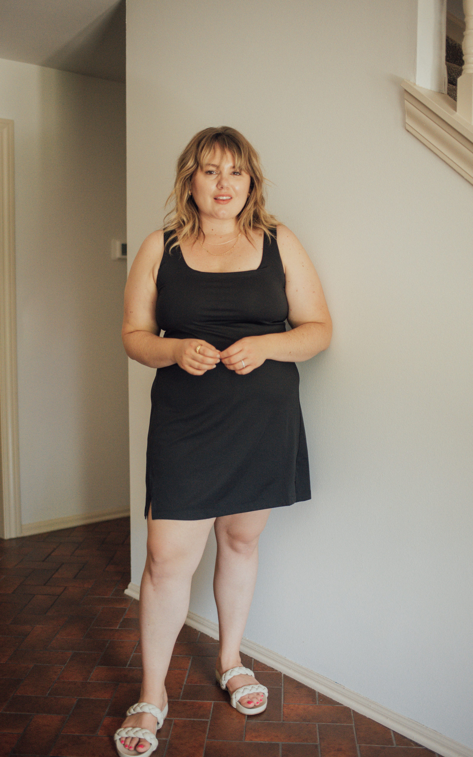 Sharing a look at the Athletic Dress trend and where you can shop for chic plus size options! Built in bra and shorts means super comfy! 