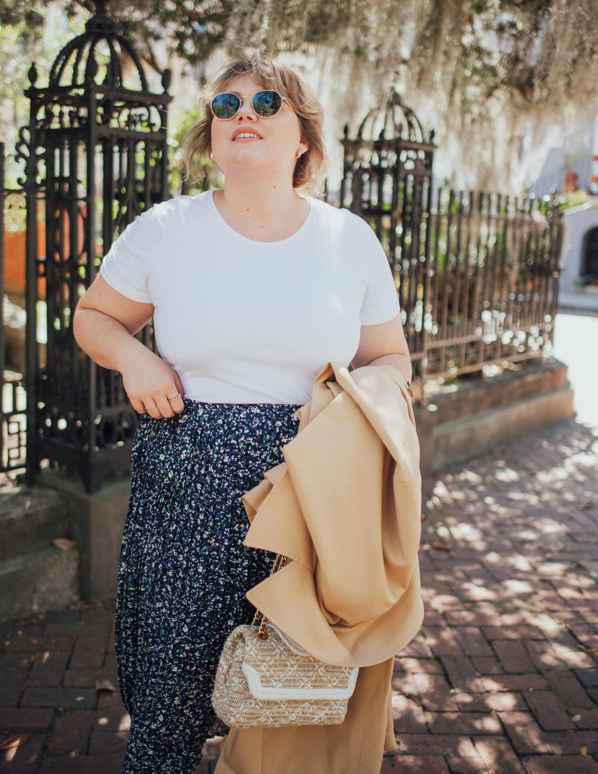 Spring/Summer pleated skirts for plus size women! A pleated skirt is a closet staple and one I go back to for dressing up or down! 