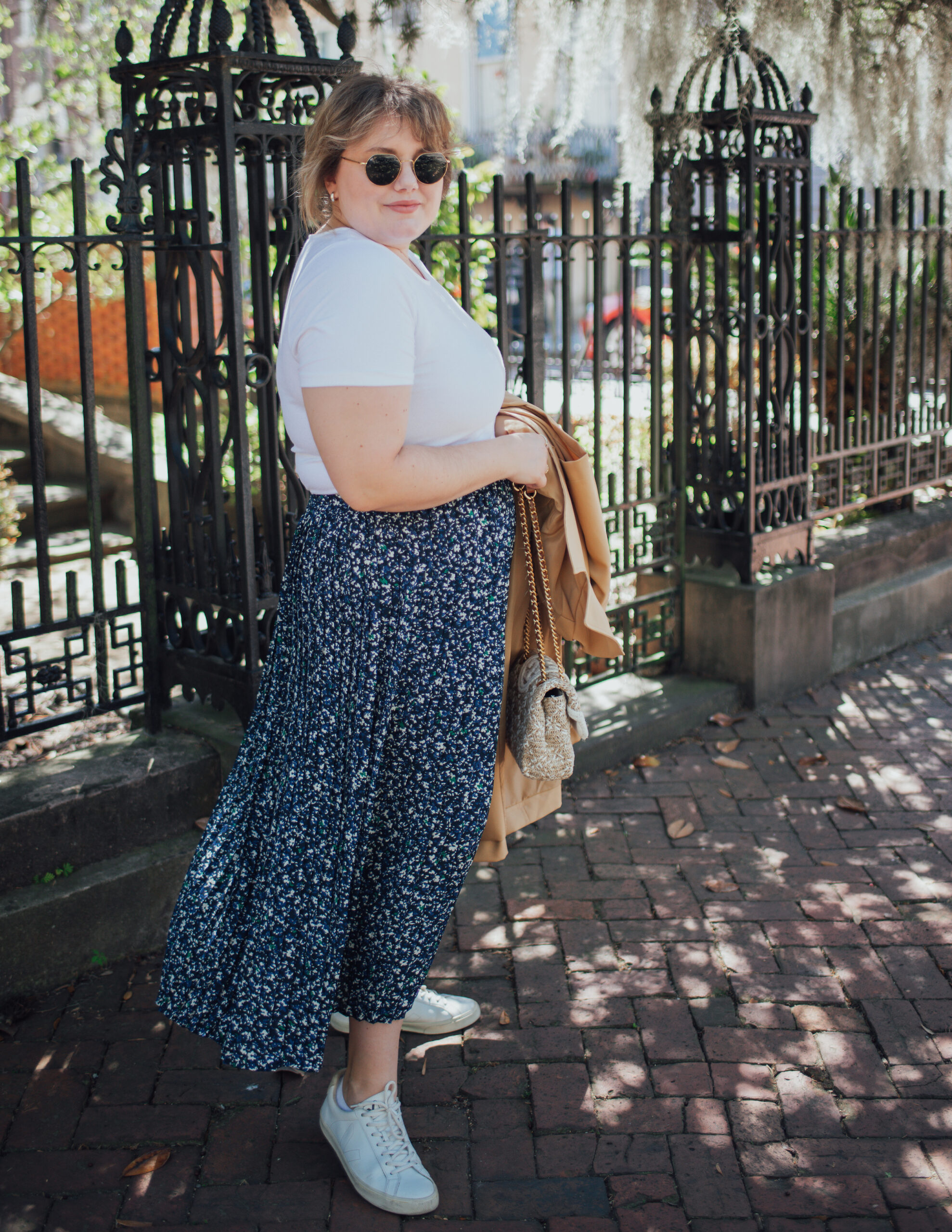 Spring/Summer pleated skirts for plus size women! A pleated skirt is a closet staple and one I go back to for dressing up or down! 